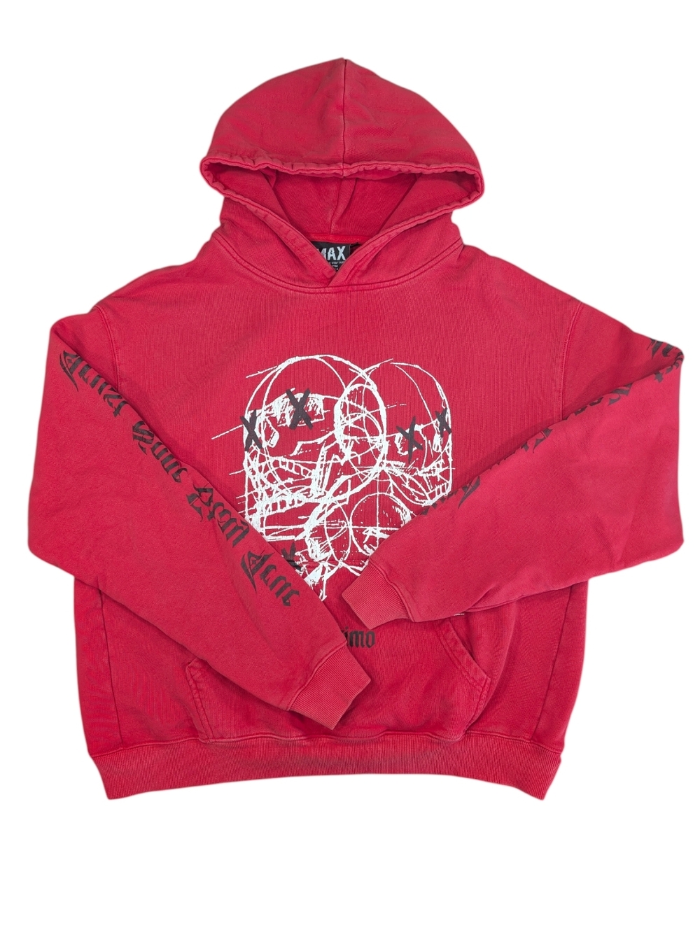 Maximo Apparel Trust None Stay True Red Graphic Hoodie Sweatshirt. Large